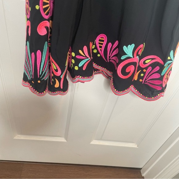 Lilly Pulitzer Quinn Dress Neon Embroidered In Onyx Gypset Swirl Dress XS - Picture 8 of 14